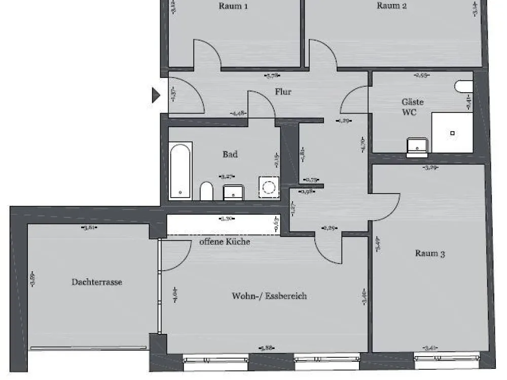 4-Zimmer-Wohnung ohne WBS