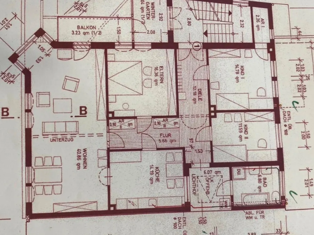 4-Zimmer-Wohnung in Innenstadtlage von DEL zu vermieten / Altbau