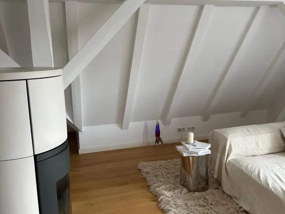 Über den Dächern Reichelsdorfs, außergewöhnliche Maisonette mit Galerie, Kamin und eigenem Garten