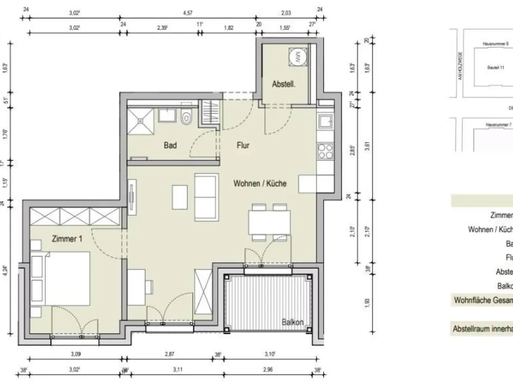 2 Zimmer Neubau Mietwohnung in Niederdorfelden