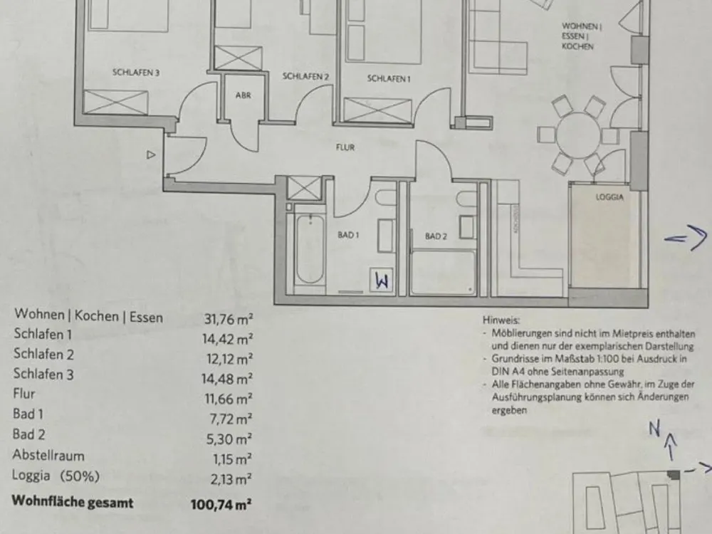 Nachmieter gesucht ab 1.10.2026 - 4-Zimmer-Wohnung in Freiham