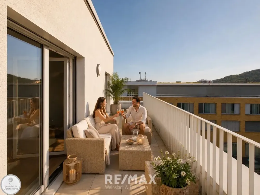 Moderne Penthousewohnung im Zentrum Esslingens mit einzigartiger Terrasse und Panoramaausblick