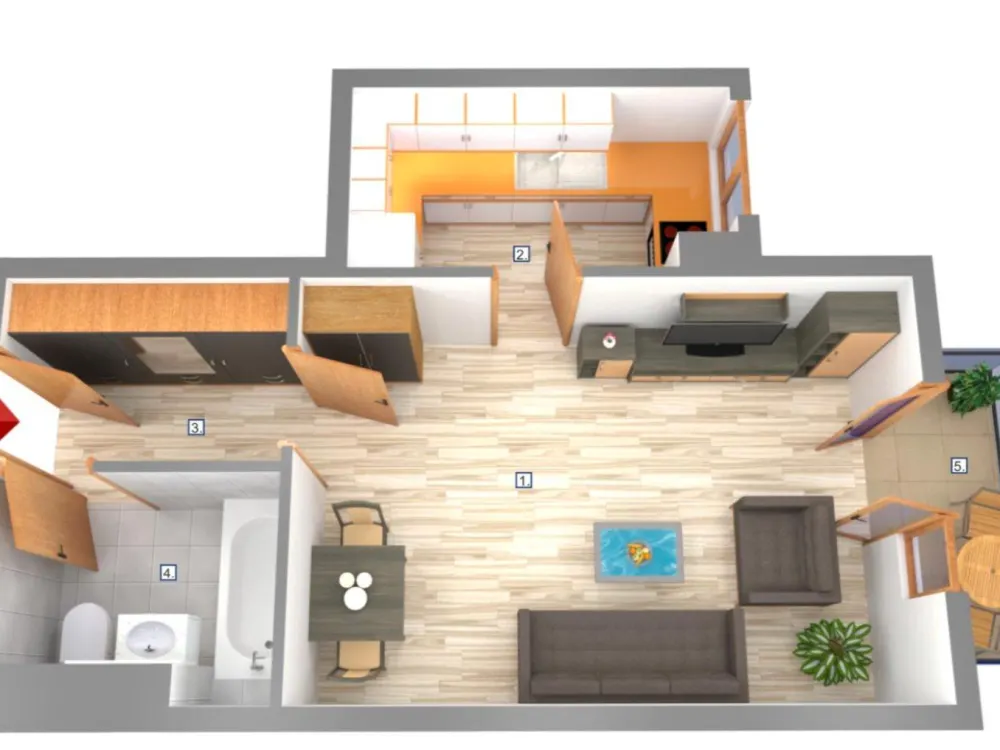 Ruhige 1-Raum-Wohnung mit Balkon & Tiefgarage in Leipzig