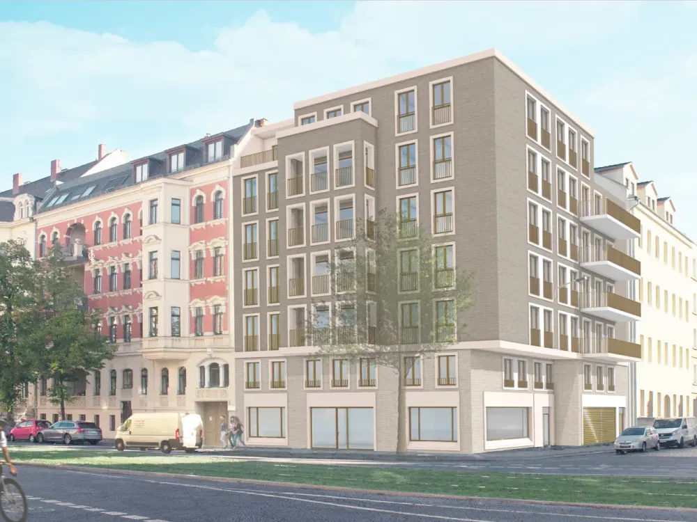 *NEW BUILD* TYPE 2-Room Apartment | 1st - 6th Floor | 45 - 87 m² | Elevator | Cellar | Bicycle Room *Südvorstadt*
