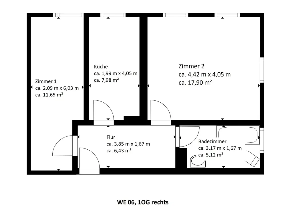 renovierte 2-Zimmer-Wohnung in Heidenau nähe Bahnhof