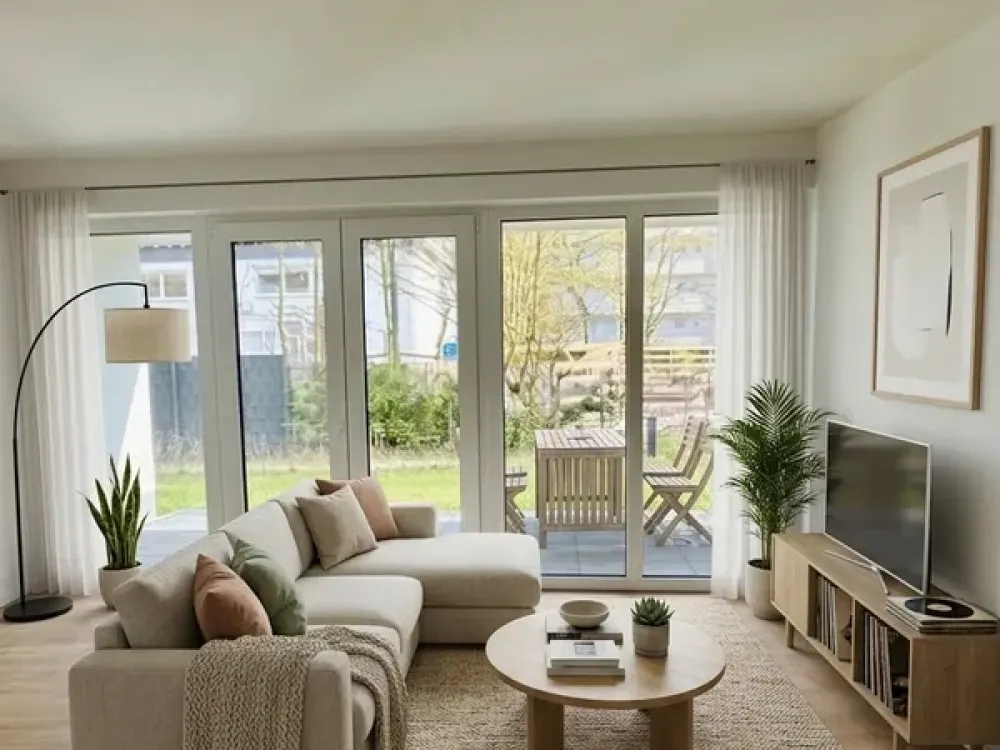 Großzügige 2-Zimmer-Neubauwohnung mit hochwertiger Einbauküche und eigenem Gartenanteil