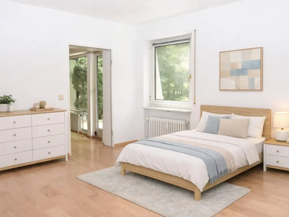 Menterschwaige: Möblierte oder unmöblierte 3‑Zi.-Terrassenwohnung (117 m²) mit 200 m² Garten & TG