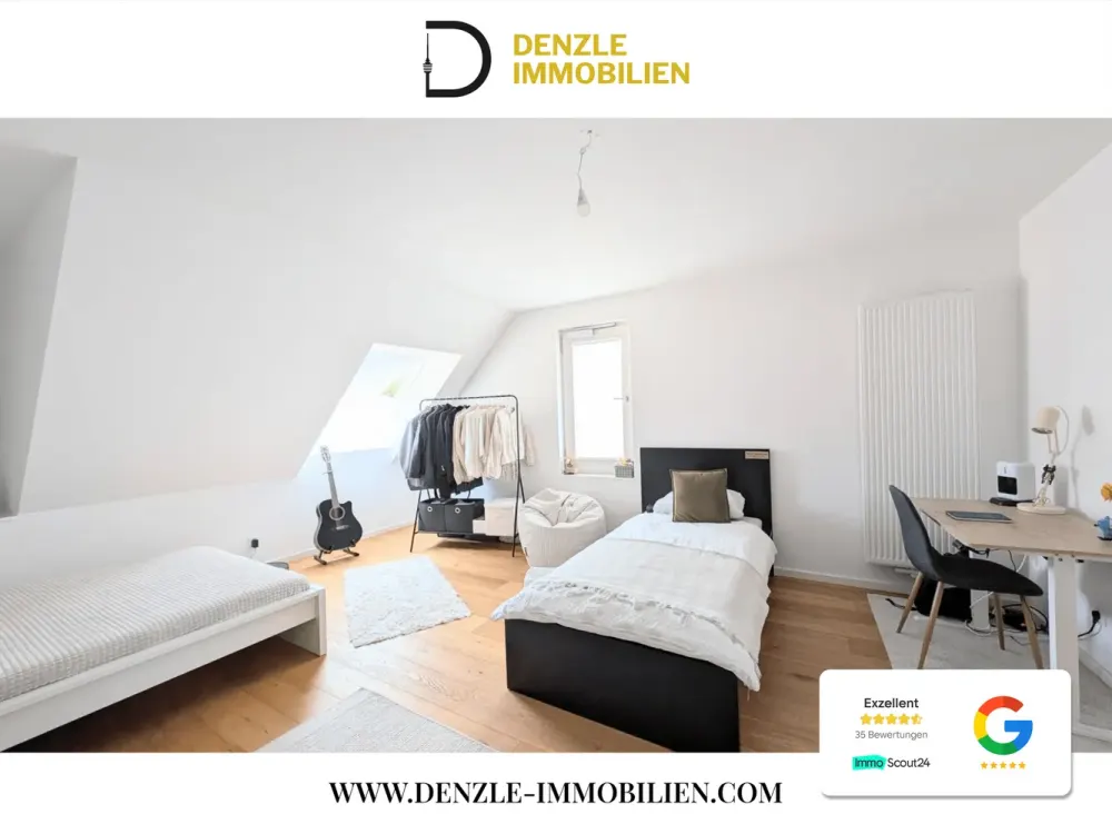 Wohnen über den Dächern von Stuttgart-Süd, helle Dachgeschosswohnung mit Einbauküche