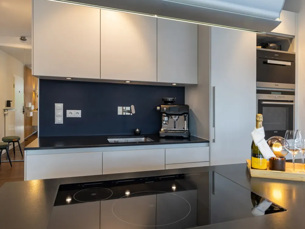 Exklusives Luxus-Penthouse mit großer Dachterrasse, teilmöbliert zu vermieten