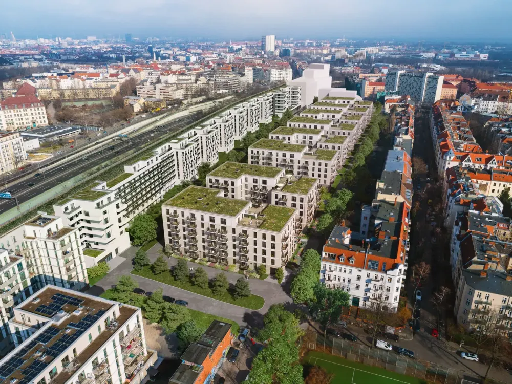 First-Class Living: Bright 2-Room Apartment with Built-In Kitchen and Balcony