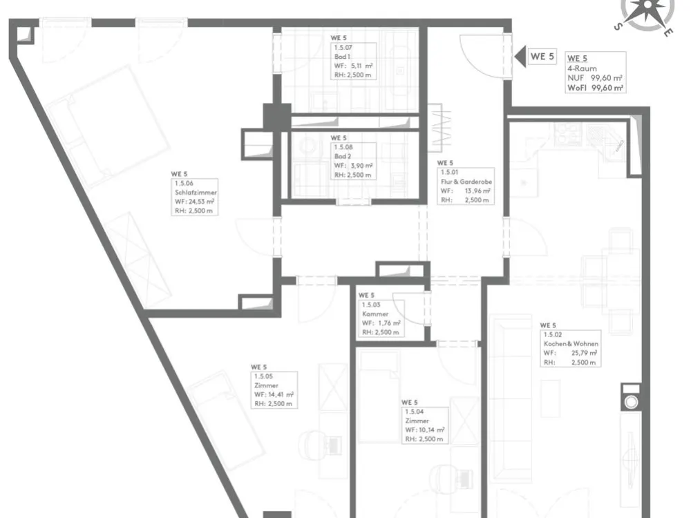 / 4 ZIMMER im Leipziger OSTEN / EBK enthalten / TG mgl. /