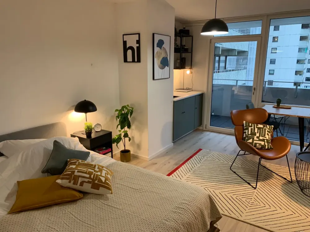 Voll möblierte 1-Zimmer-Wohnung in Frankfurt