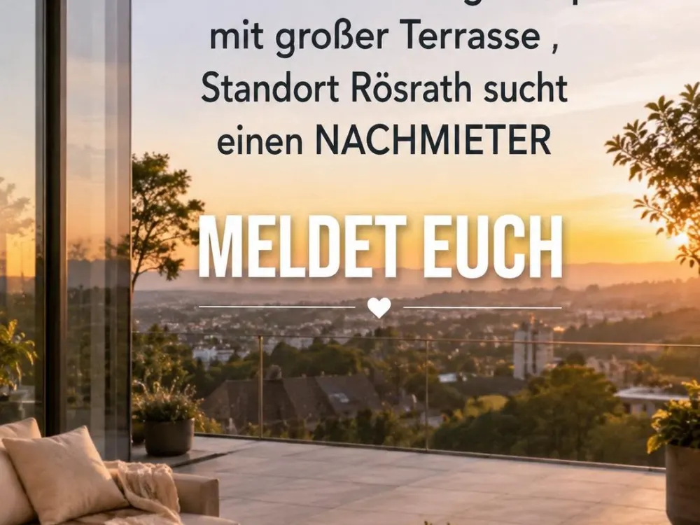 2 Zimmer Wohnung mit Terrasse c.a 100 qm NACHMIETER