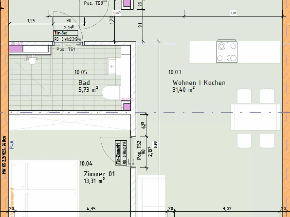 Erstbezug: Moderne 2-Zimmer-Wohnung im 2. OG mit Balkon, Einbauküche & Fußbodenheizung auf 66,5 m² - Jetzt schnell sein!