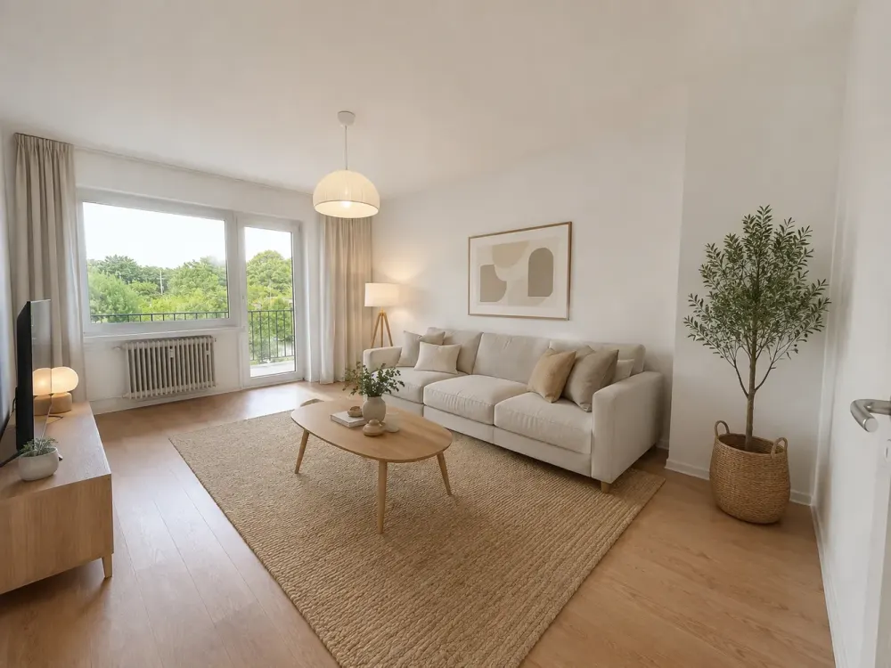 Neues Wohngefühl: frisch saniert + 3,5 Zimmer + Balkon + Sackgassenendlage + große Fensterfronten