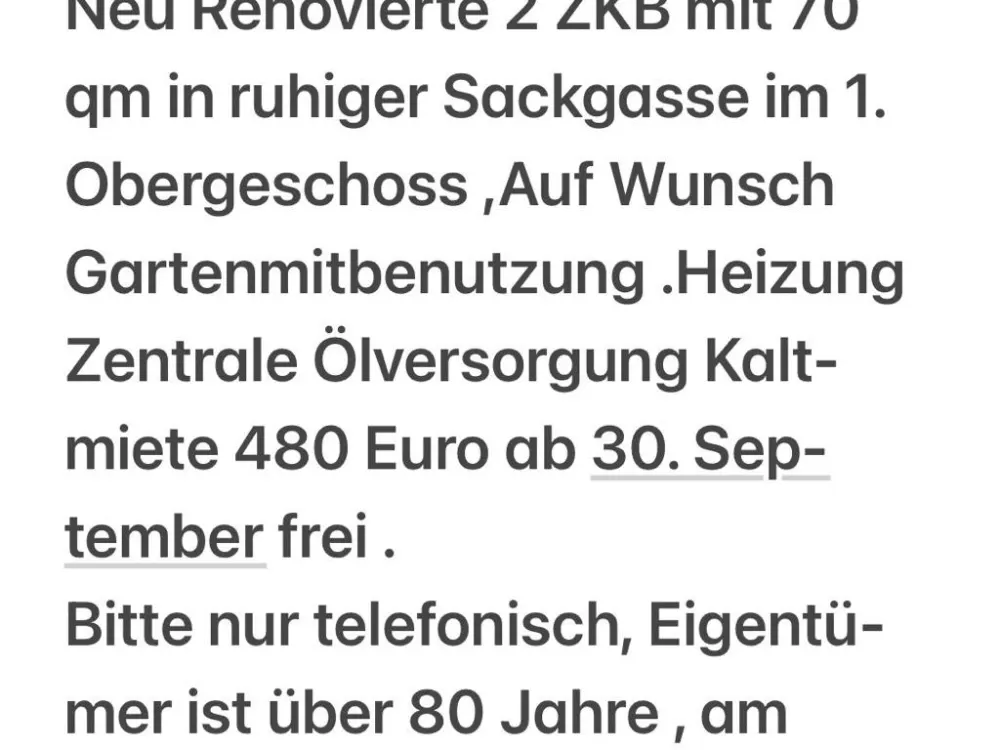 Riegelsberg Walpershofen 2ZKB 480kalt