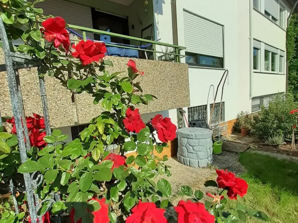 Modernisierte 2,5-Zimmer-Hochparterre-Wohnung mit Balkon und Einbauküche in Winnenden