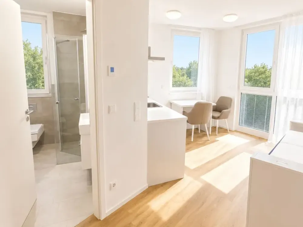 Zentral in Stuttgart, Stilvolles Studioapartment nähe Milaneo