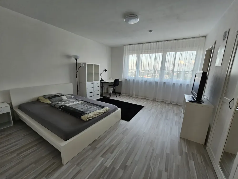 Ab 01.10 Möblierte 1-Zimmer-Wohnung mit Balkon & Einbauküche nähe Messe / Klinikum Süd