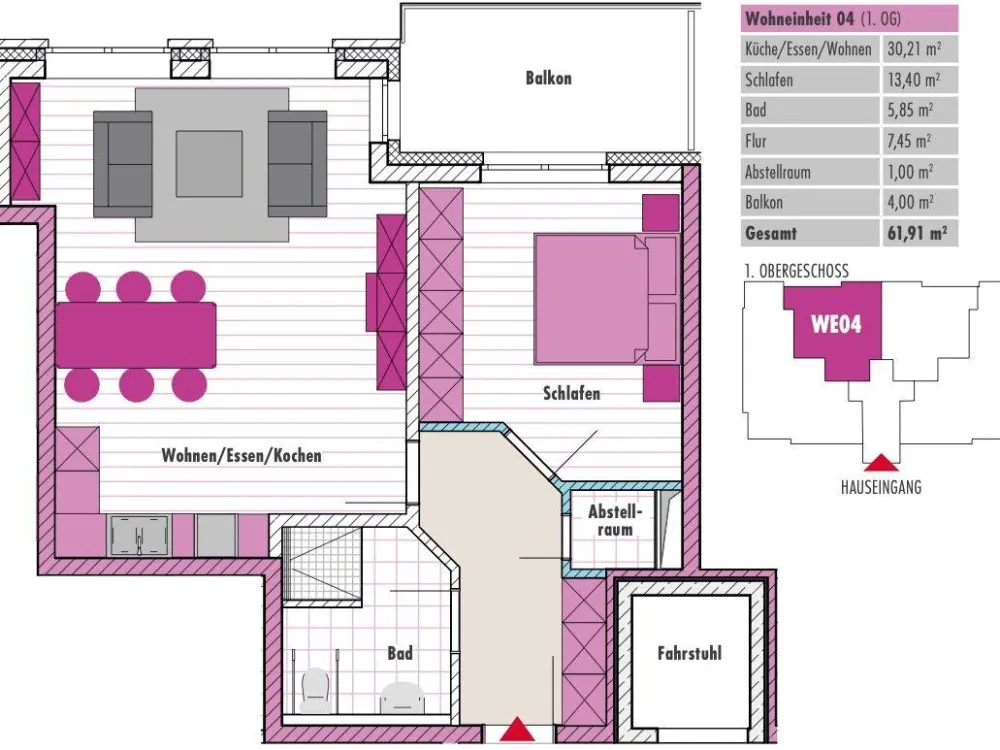 Modern and Bright 2-Room Apartment in Sennelager, Early Move-In