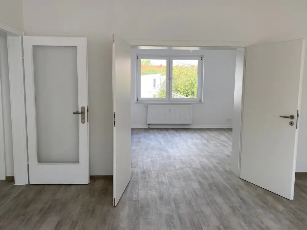 Modern renovated, bathtub bathroom with window