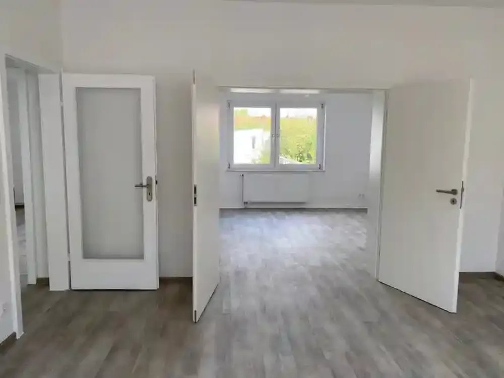 Modern renovated, bathtub bathroom with window
