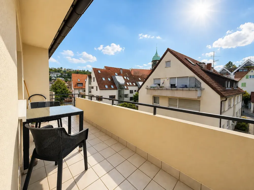 Kürzlich sanierte 3-Zimmer-Wohnung mit Einbauküche und Balkon