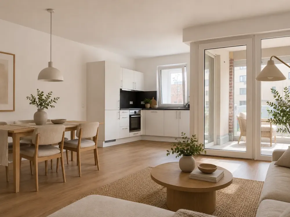New Development Area Hannover KRONSRODE: Built-in Kitchen, 2 Winter Gardens, Underfloor Heating, Underground Parking, Cellar