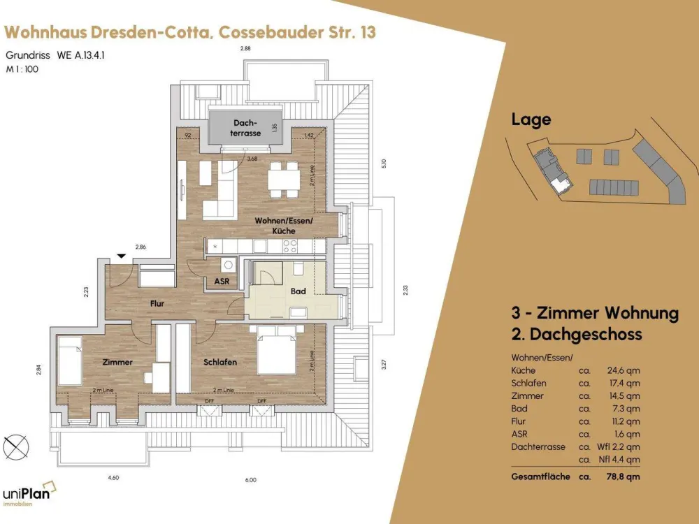 Neubau 3-Zimmer Dachgeschosswohnung // Wohnpark TerraCotta