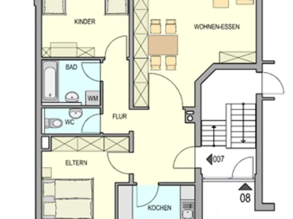 Erstbezug nach Sanierung - 3 Zimmerwohnung EG mit Terrasse in Leinfelden 10706/8/7