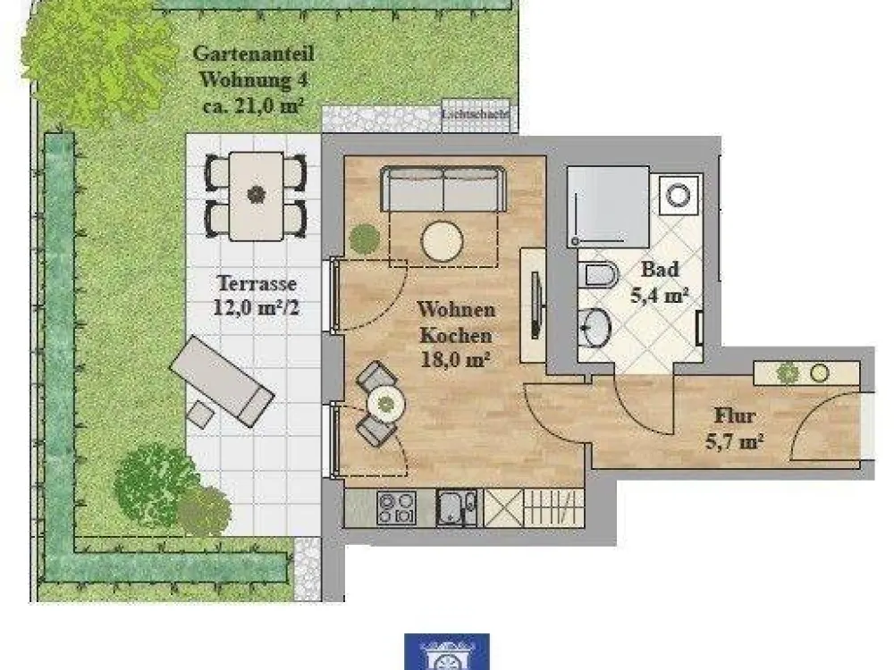Charming Apartment with High-Quality Features! Terrace and Garden!