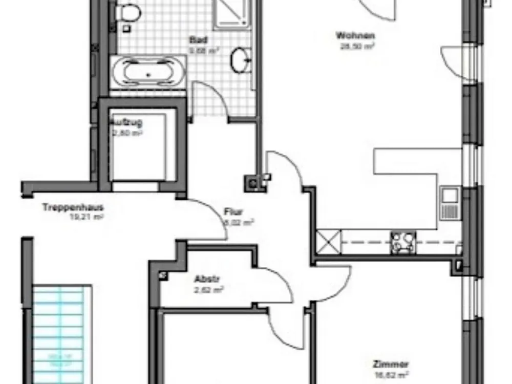 3 Zimmer Penthouse Wohnung zu vermieten