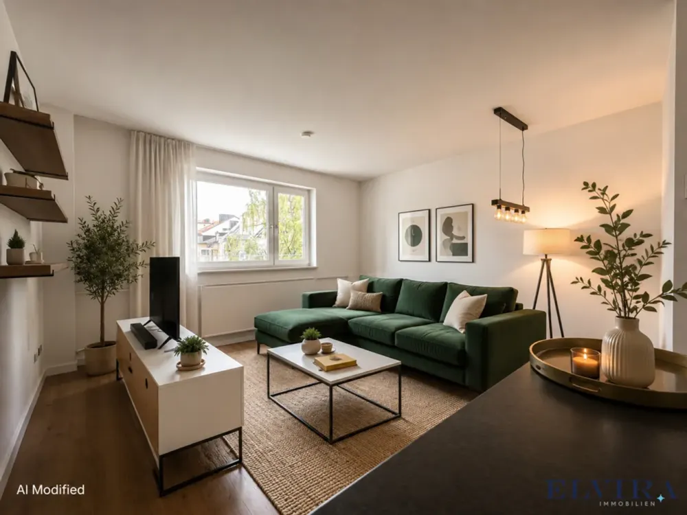 ELVIRA - Maxvorstadt, exlusive und vollmöblierte 2-Zimmer-Wohnung mit sonnigem Balkon und Loggia (Mi