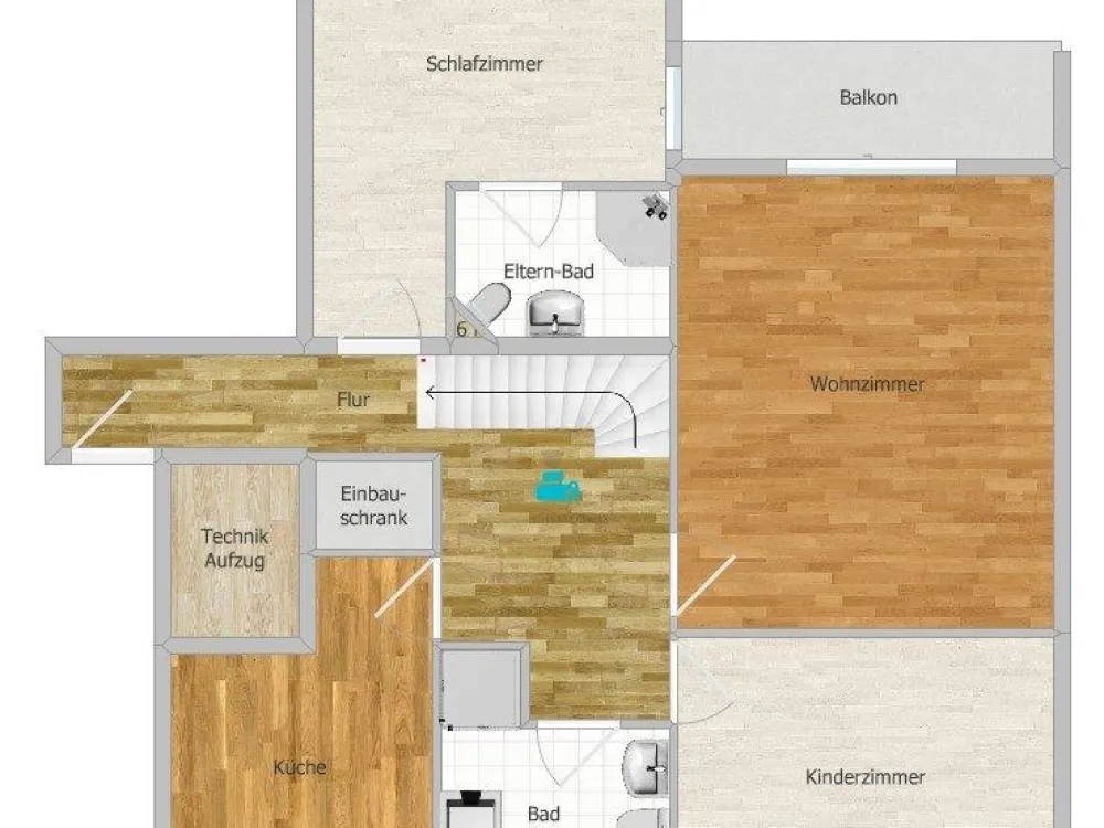 Dachgeschoss Wohnung 140 m²
