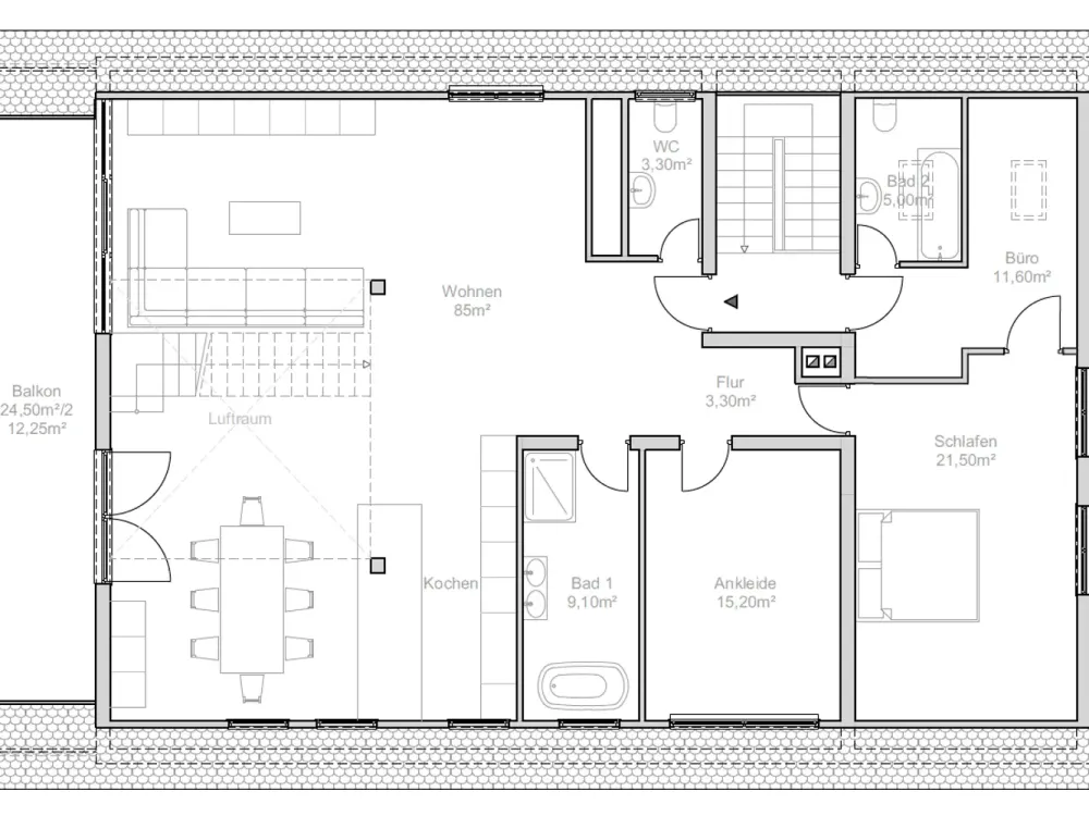 Exclusive Living on 180sqm, Kitchen, Attic, Air Conditioning, Sauna, Balcony, Open Floor Plan
