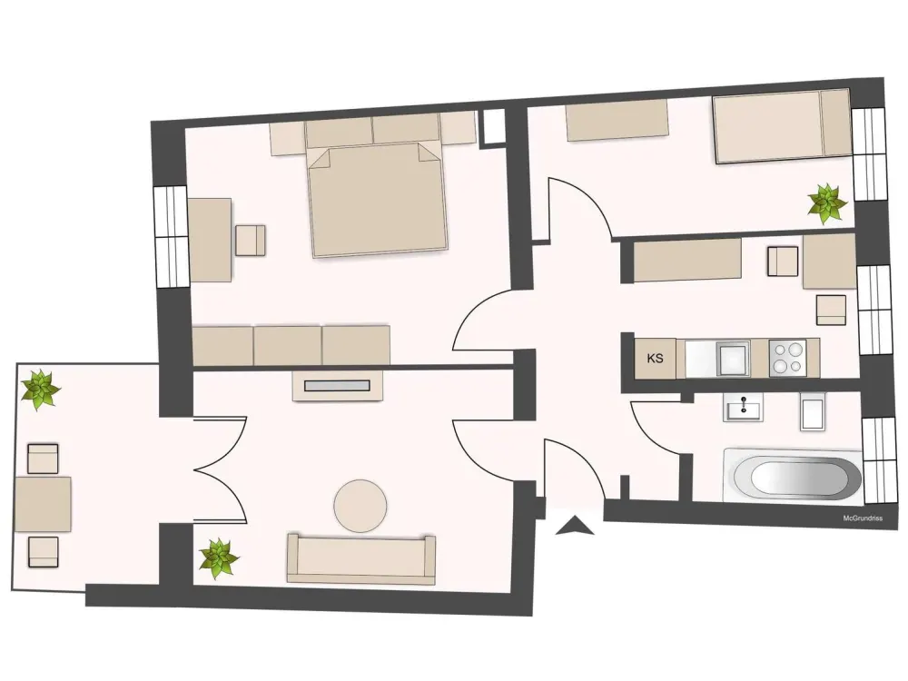 Inkl. neuer EBK! Mit Balkon