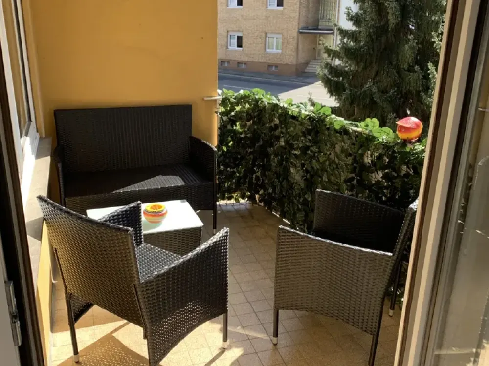 2-room apartment with fitted kitchen, balcony and parking space in park complex