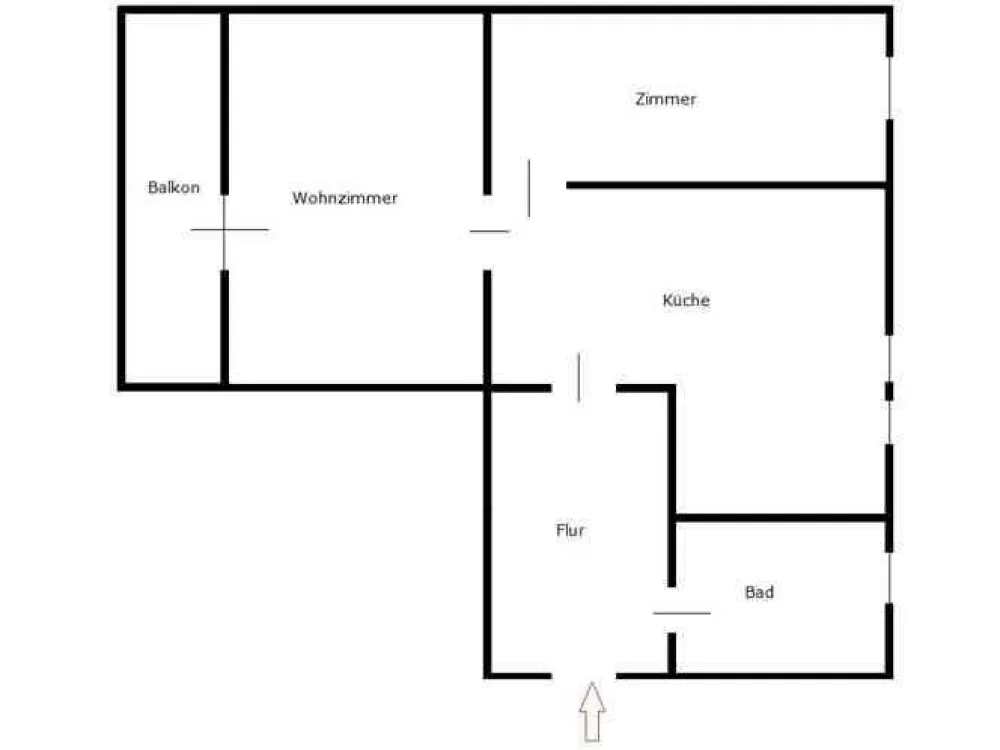 Helle 2-Zimmer-Wohnung mit Balkon