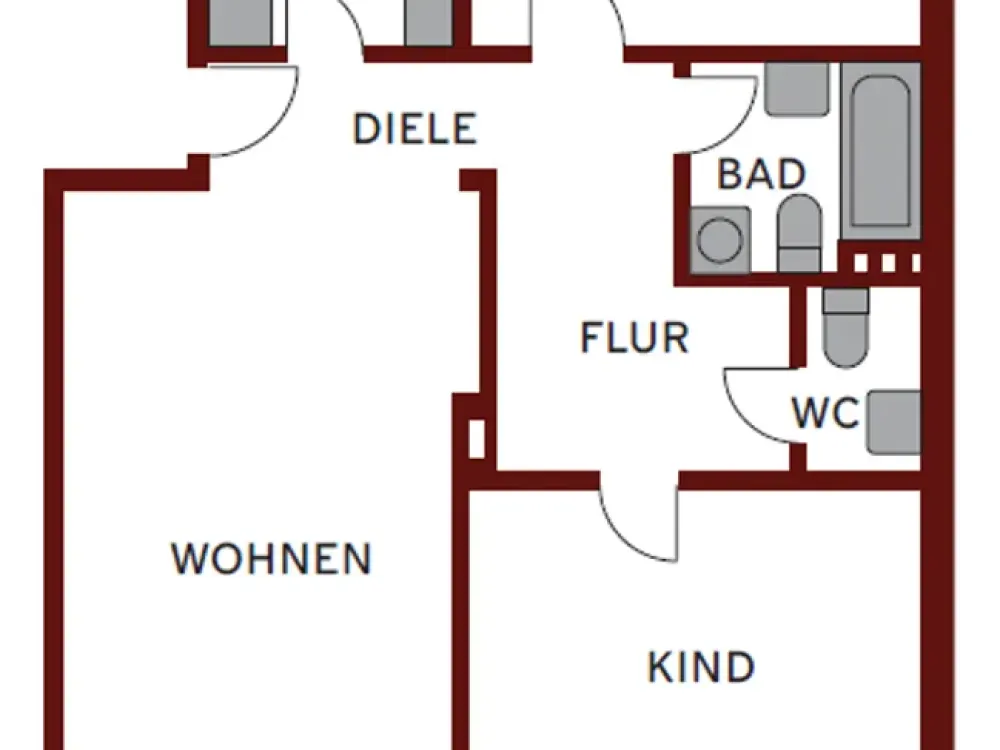 Lebendiger Alltag in Hamburg: 3-Zimmer-Wohnung mit Balkon in Niendorf