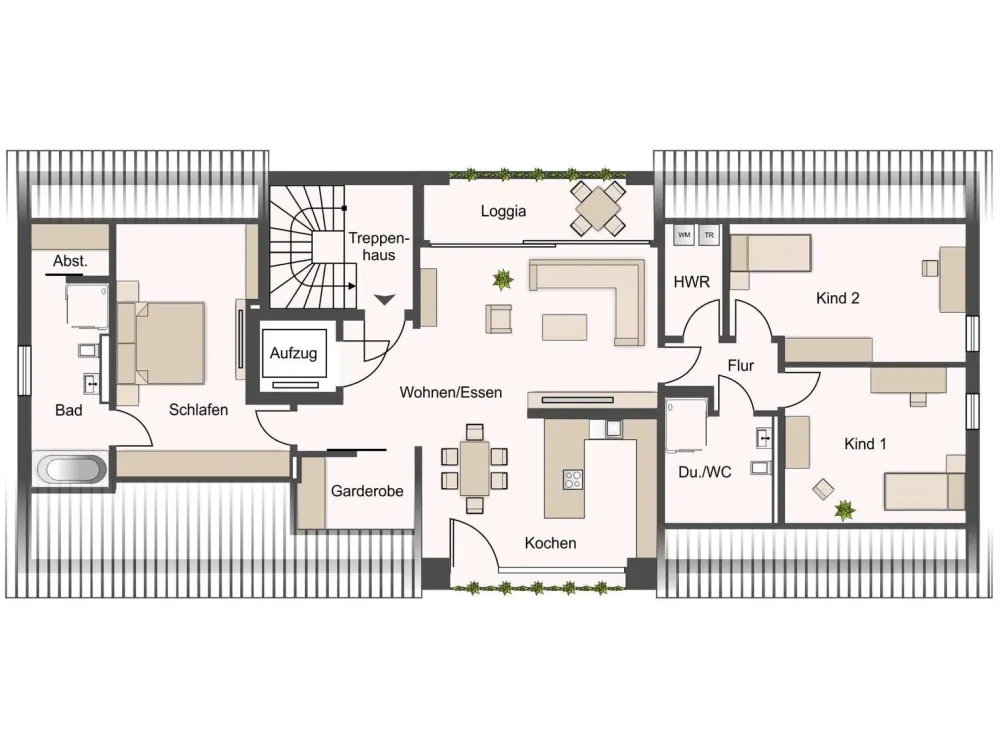 Exklusives PENTHOUSE in MACHERN I große Dachterrasse I 2 Bäder I Aufzug I Stellplatz I Keller