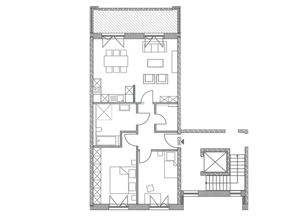 Moderne 3 Zimmerwohnung mit großem Balkon