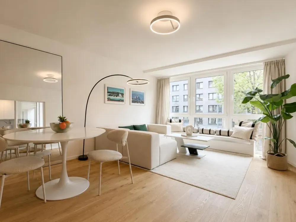 Erstbezug nach Modernisierung: möblierte 1- Zimmer-Wohnung mit Loggia im Stadtzentrum Düsseldorfs