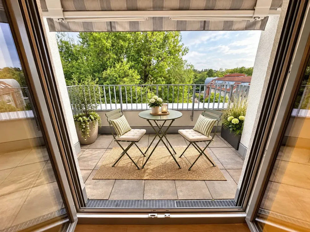 Lichtdurchflutete 3-Zimmer-Wohnung in oberster Etage mit 2 Bädern, West Balkon & Aufzug