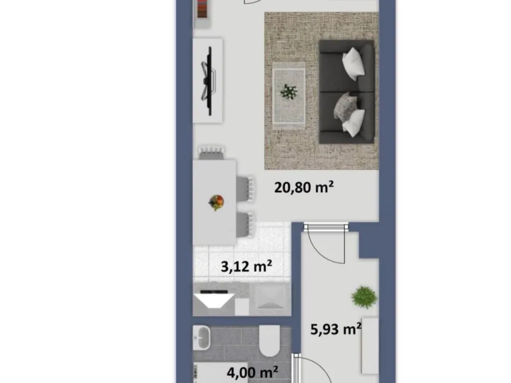 Bright Modernized 1-Room Apartment with Balcony in Dormagen