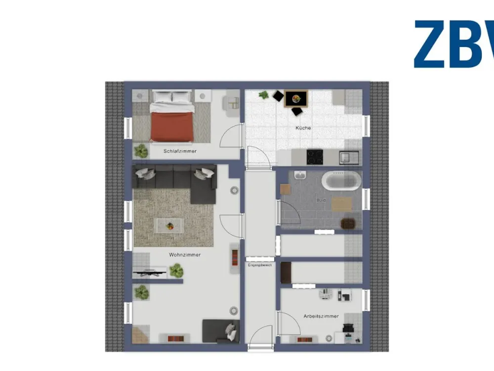 **3 Nettokaltmieten geschenkt beim Einzug**Individuelle 2,5-Zimmer-Wohnung zur Eigenrenovierung