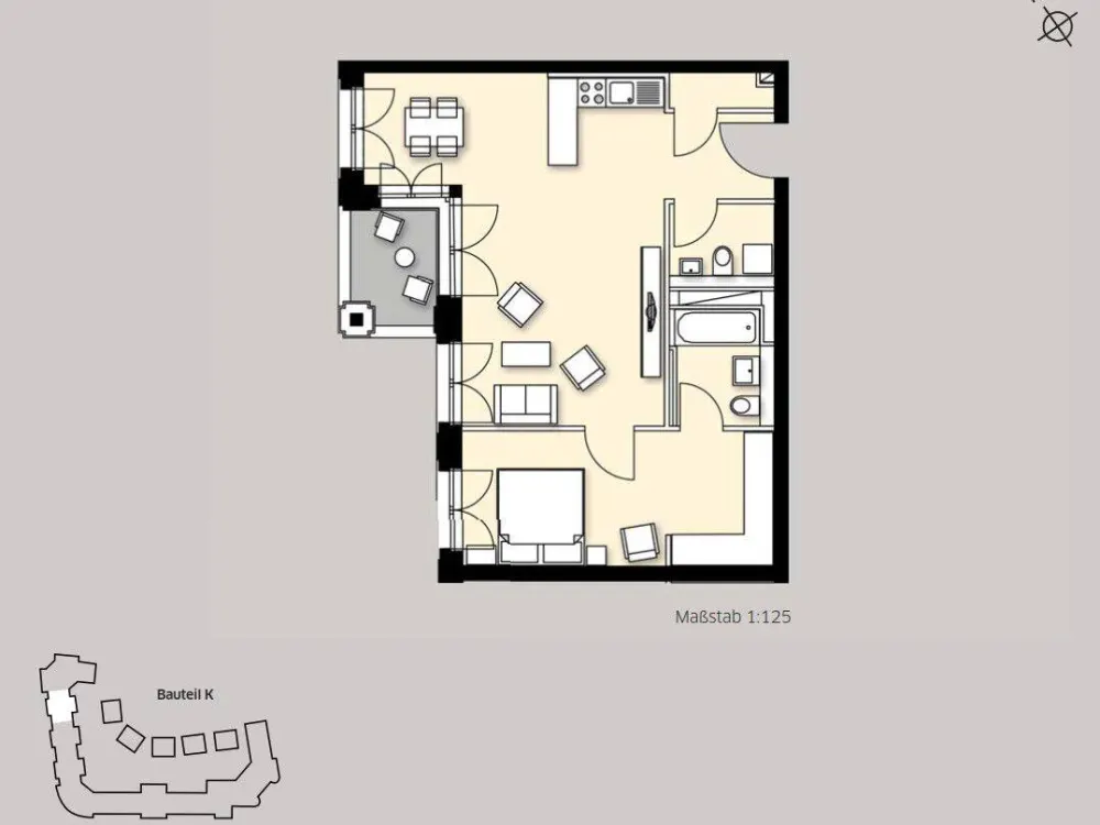 2-Zimmer-City-Wohnung im Gerber