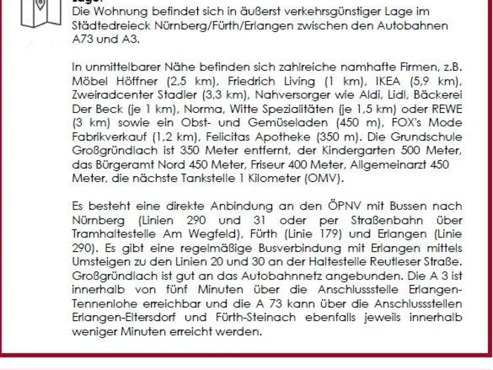 2 Zimmer Wohnung mit Gartenanteil & Stellplatz in Nürnberg