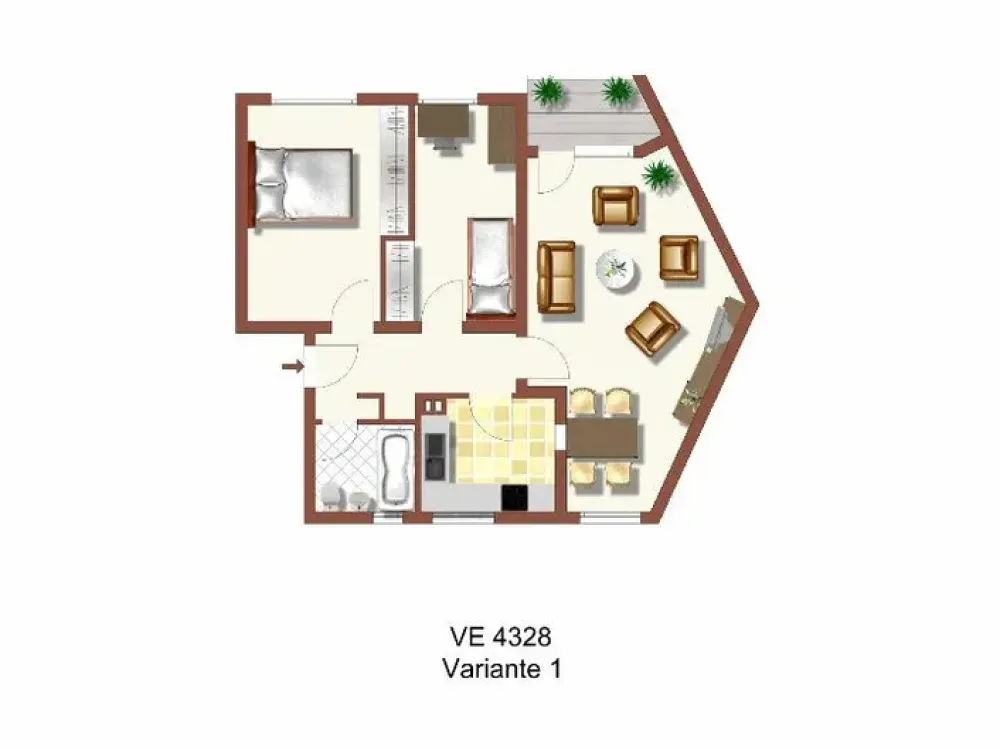 3-Zimmer-Wohnung in Krefeld Benrad Süd