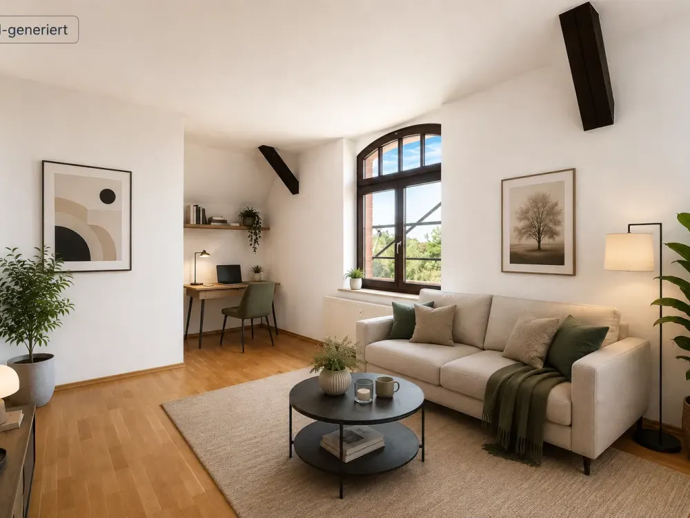 Bright 3-Room Apartment with Built-in Kitchen and Bathroom with Underfloor Heating Including Parking Space