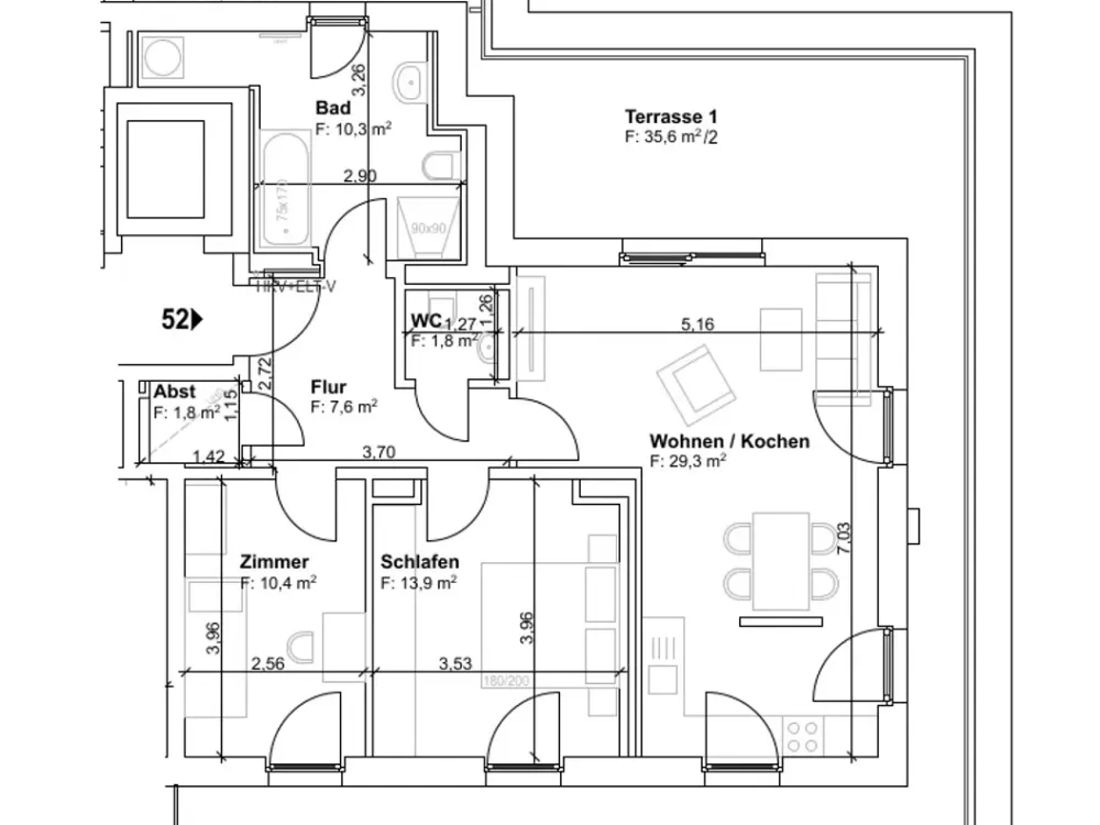 * helle 3-Raumwohnung mit umlaufender Dachterrasse in beliebter Lage - ID - 6690 *